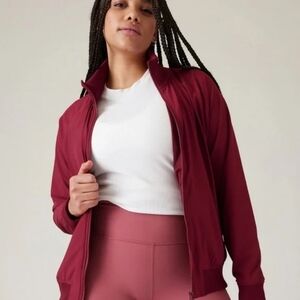 Athleta Brooklyn Bomber Jacket I. Maroon Size Medium